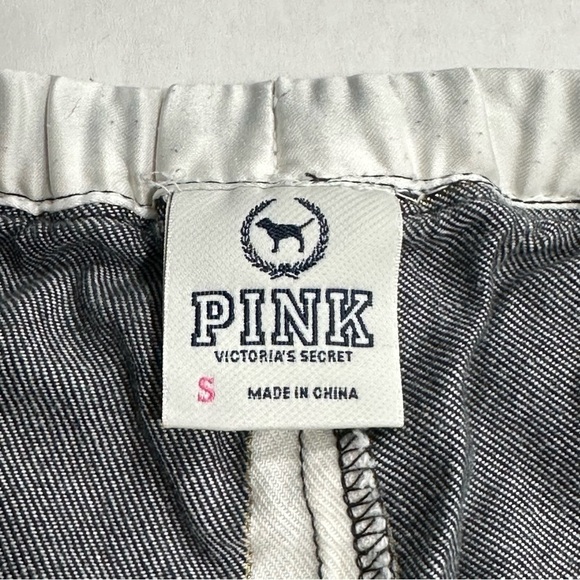 Pink Victoria’s Secret Black White Pajama Pants S Cotton Gingham Plaid Dogs - Picture 6 of 11